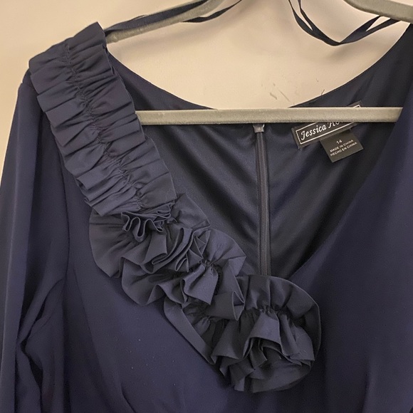 Jessica Howard Party evening after 5 dress roses cocktail New Years rhinestone - Picture 2 of 10